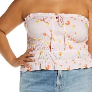 Nordstrom BP super cute tube top 3x floral pink